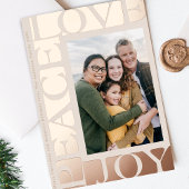 愛の平和JOYワンフォトフレーム赤面バラ金ゴールド 箔シーズンカード