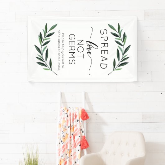 愛の広がりをゲルムスの色と緑のバナー 横断幕 (インサイチュ)