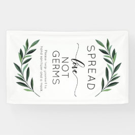 愛の広がりをゲルムスの色と緑のバナー 横断幕