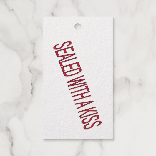 愛の引用文で封じられている ギフトタグ (裏面)