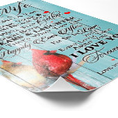 愛の引用文妻、カップル愛の贈り物、愛の妻 フォトプリント            (角)