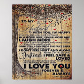 愛の引用文私の夫に、トレンディーギフト ポスター (正面)