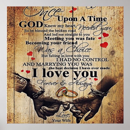 愛の引用文私の夫、ホームデコール ポスター (正面)