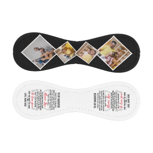 愛の引用文私の娘にカスタム4写真 野球ボール (パネル)