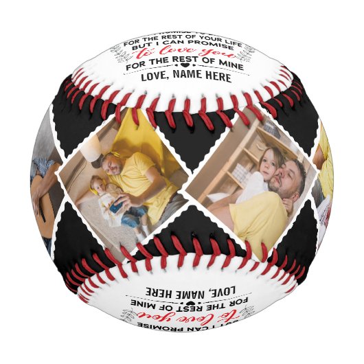 愛の引用文私の娘にカスタム4写真 野球ボール (正面)