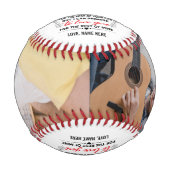 愛の引用文私の孫娘にカスタム2写真 野球ボール (正面)