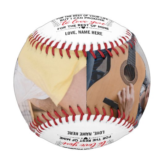 愛の引用文私の孫娘にカスタム2写真 野球ボール (正面)