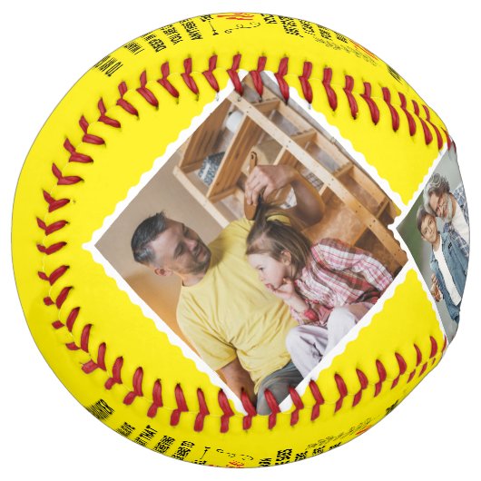 愛の引用文私の孫娘にカスタム4写真 ソフトボール (正面左)