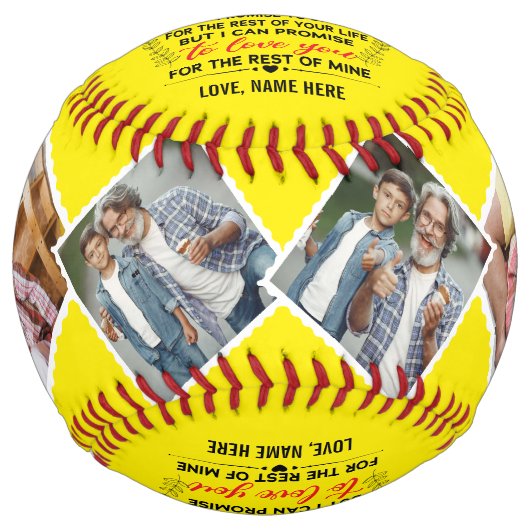 愛の引用文私の孫娘にカスタム4写真 ソフトボール (正面)