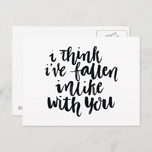 愛の引用文考え:私は落ちたあなたと好きだ ポストカード (正面/裏面)