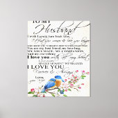 愛の引用文 |かわいいデコール キャンバスプリント (正面)