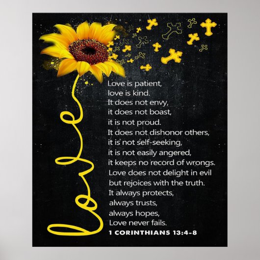 愛の引用文 |かわいいデコール ポスター (正面)