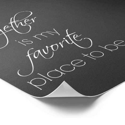 愛の引用文：一緒に私のお気に入りの場所 ポスター (角)