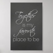 愛の引用文：一緒に私のお気に入りの場所 ポスター (正面)
