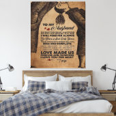 愛の引用文 |夫最高のへの贈り物 キャンバスプリント (インサイチュ (寝室))