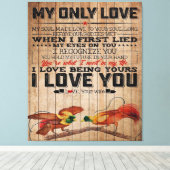 愛の引用文 |夫最高のへの贈り物 キャンバスプリント (インサイチュ (ウッドフロア))