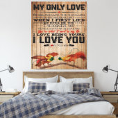 愛の引用文 |夫最高のへの贈り物 キャンバスプリント (インサイチュ (寝室))