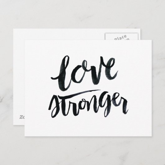 愛の引用文:強い愛 ポストカード (正面/裏面)