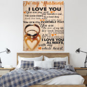 愛の引用文 |彼氏のかわいいプレゼント キャンバスプリント (インサイチュ (寝室))