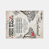 愛の引用文 |彼氏のかわいいプレゼント フリースブランケット (正面(横))