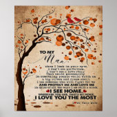 愛の引用文 |彼氏のかわいいプレゼント ポスター (正面)