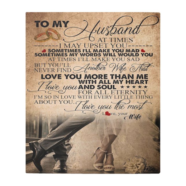 愛の引用文 |彼氏のかわいいプレゼント メタルプリント (正面)