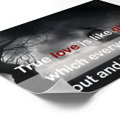 愛の引用文:真の愛は幽霊たち ポスター (角)