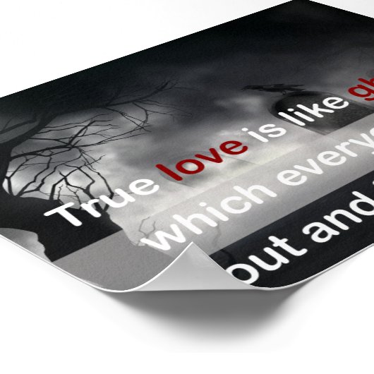 愛の引用文:真の愛は幽霊たち ポスター (角)