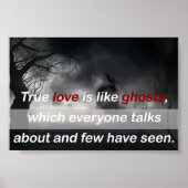 愛の引用文:真の愛は幽霊たち ポスター (正面)