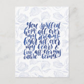 愛の引用文：私の夢の中で希望をこぼした ポストカード (正面)