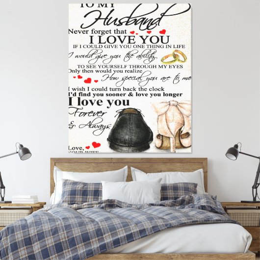 愛の引用文 |素敵な家族の装飾ギフト キャンバスプリント (インサイチュ (寝室))