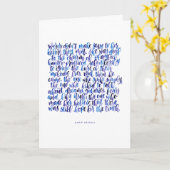 愛の引用文：言葉が意味を成さなかった カード (黄色い花)