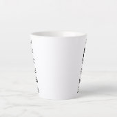 愛の引用 タイポグラフィ ブラック ホワイト カフェラテマグ (正面)
