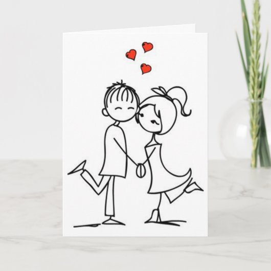 ***愛の強いカップル*** 結婚記念日 カード (正面)