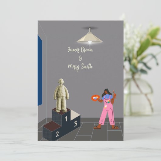 愛の彫刻結婚で 招待状 (スタンド正面)