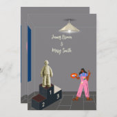 愛の彫刻結婚で 招待状 (正面/裏面)