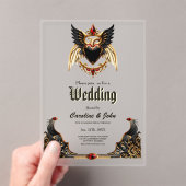 愛の影のゴシック・ロマンス アクリル招待状 (インサイチュ (ポータブル))