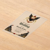 愛の影のゴシック・ロマンス アクリル招待状 (レイダウン)