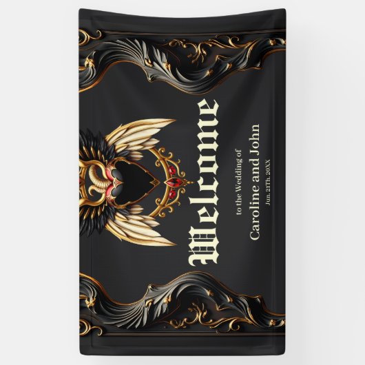 愛の影の中のゴシックのロマンス。 横断幕 (縦)