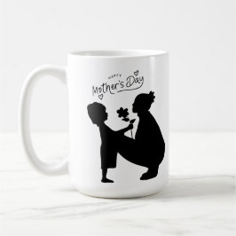 「愛の影 – 心のこもった母の日画」 コーヒーマグカップ