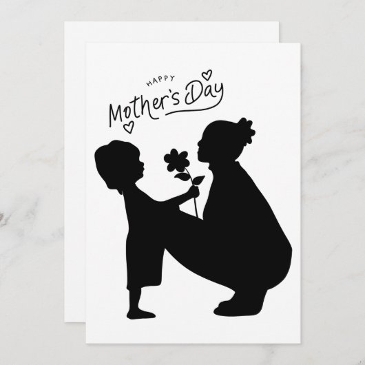 『愛の影 - 母の日のための心からのアート』 シーズンカード (正面/裏面)