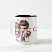愛の征服すべて，バレンタインデー ツートーンマグカップ (正面左)