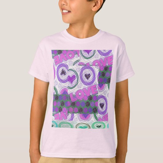 愛の心からハート感傷的感じな Tシャツ (正面)