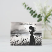 愛の思いを持った一人の女性 ポストカード (スタンド正面)