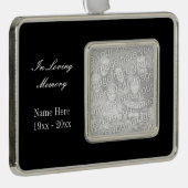 愛の思い出のカスタム写真記念オーナメント シルバープレートフレームオーナメント (右)