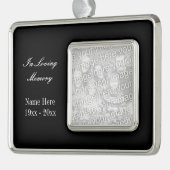 愛の思い出のカスタム写真記念オーナメント シルバープレートフレームオーナメント (左)
