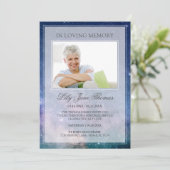 愛の思い出の中でスモダンタリー夜の葬儀写真 招待状 (スタンド正面)