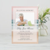 愛の思い出の海葬エレガント式写真 招待状 (スタンド正面)