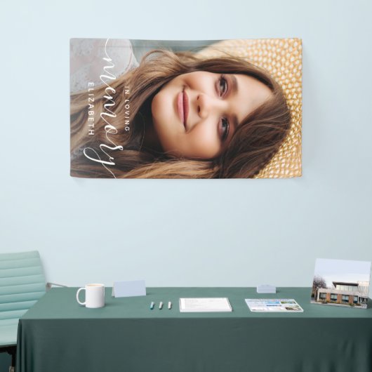 愛の思い出の記念モダン写真エレガントで 横断幕 (トレードショー)