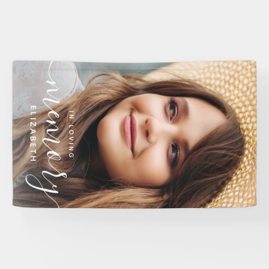 愛の思い出の記念モダン写真エレガントで 横断幕 (横)